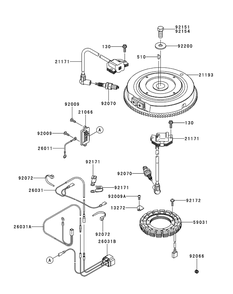 Kawasaki Fr730v-As05 Electric Equipment Diagram and Parts List for Z-FORCELZ54 (17AIDAGC-17AIDAGC010)(2014) Cub Cadet Lawn Tractor